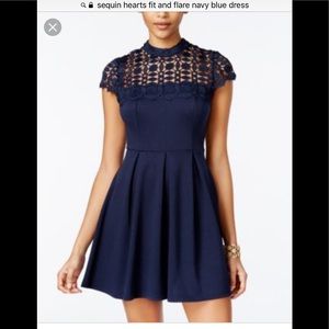 Crochet fit and flare dress
